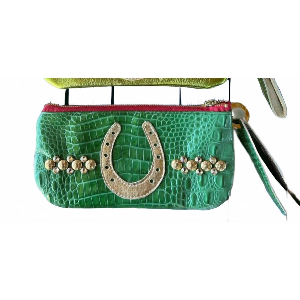 NEW KURTMEN women's lucky lady wristlets in dark green